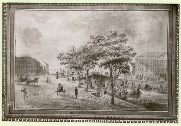 fotografi, tavla, bilder, akvarell, konturetsning, Vue af Götheborg från Kämpebryggan
