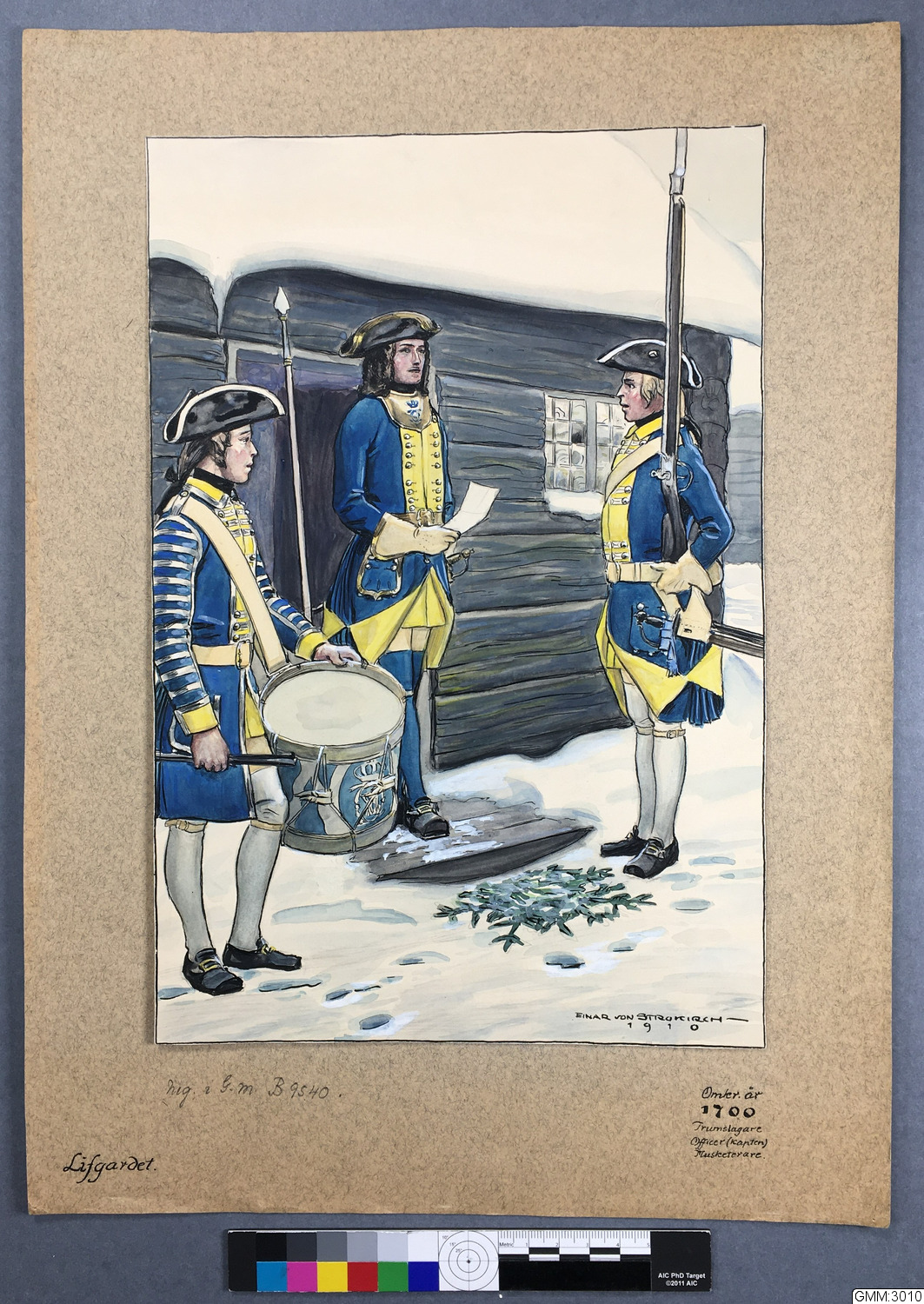 uniform, akvarell, målning