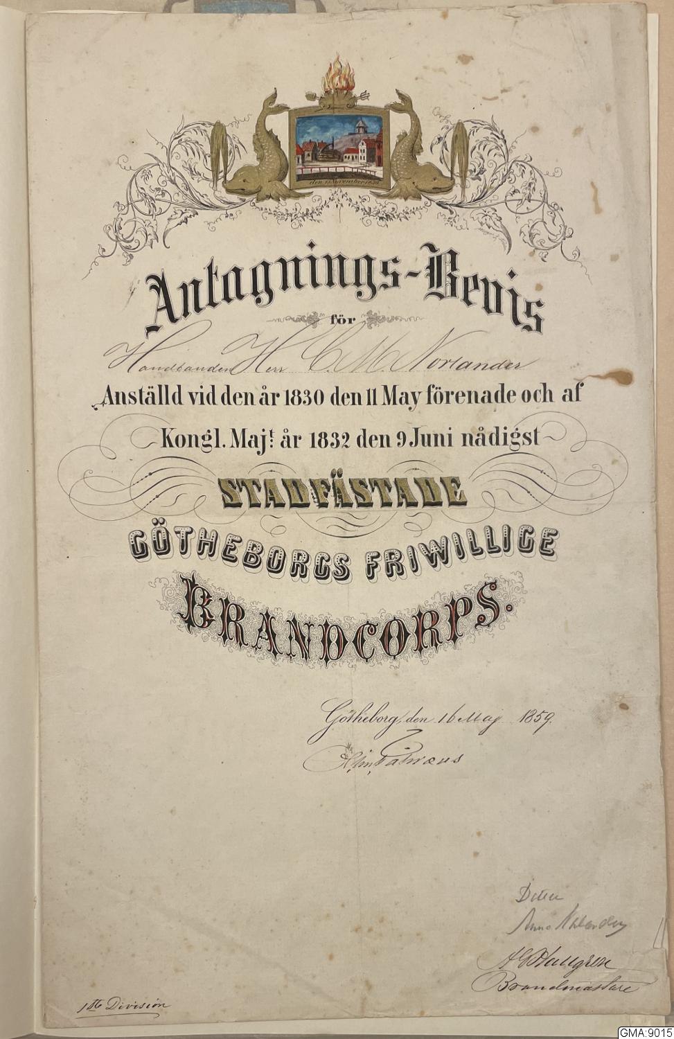 handlingar, antagningsbevis, tryck